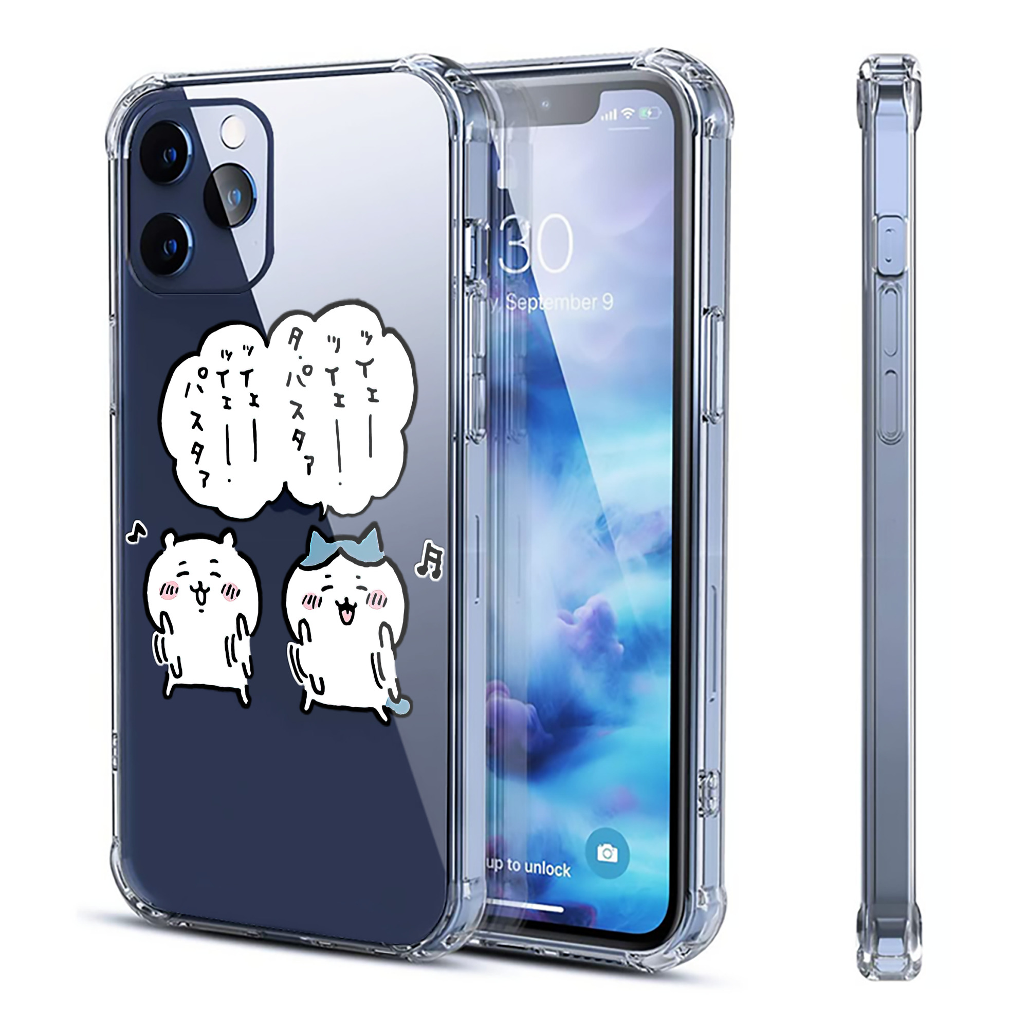 （画像用） ちいかわ ハチワレ Chii-kawa hachiware 【iPhone 12シリーズ対応】透明スマホケース（クリアソフトケース）